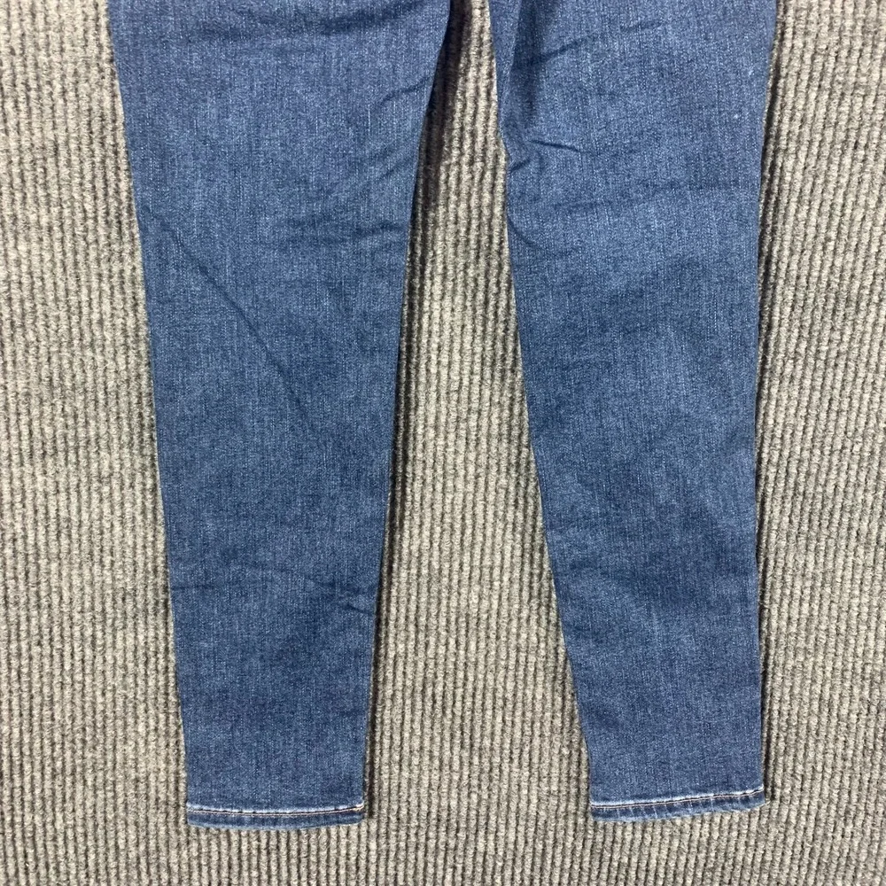 Express Jeans Womens 0 Blue Cropped‎ Skinny High Rise Ripped Distressed 28x25
